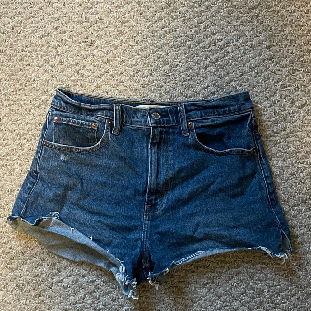 Abercrombie & Fitch Dark Blue Jean Shorts